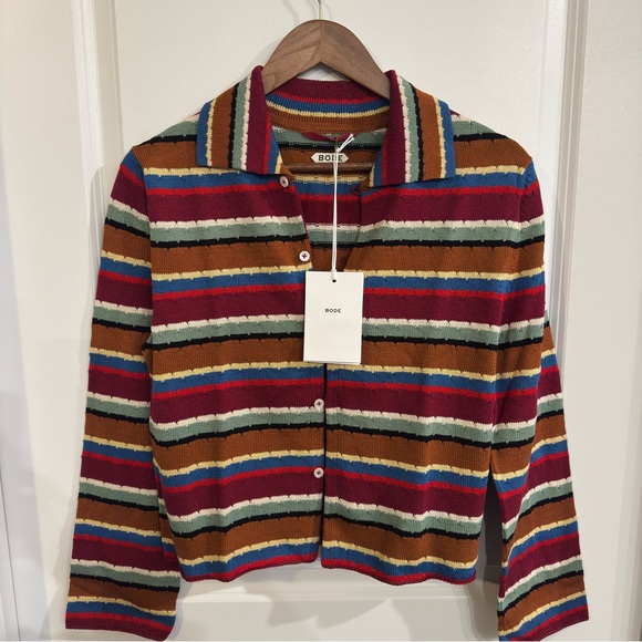 BODE Starkey Multi Particolored Striped Cardigan - Picture 6 of 16